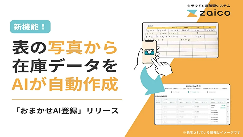 【ZAICO】手書きの在庫表をAIで自動データ化！新機能「おまかせAI登録」をリリース